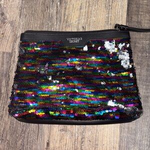 Victoria’s Secret sequence zipper makeup/ travel bag small
